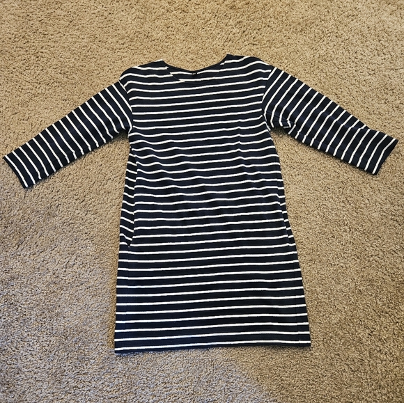 Uniqlo Brand Striped Navy and White Dress w/ Pockets, Size Small - Picture 1 of 6